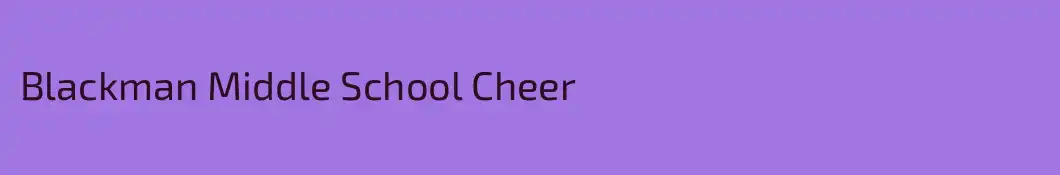 Blackman Middle School Cheer